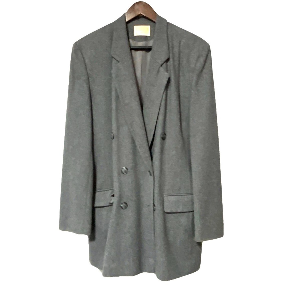 Vintage‎ Pendleton Womens Sz 10 Tall Double Breasted Wool Coat Gray USA Mint EUC